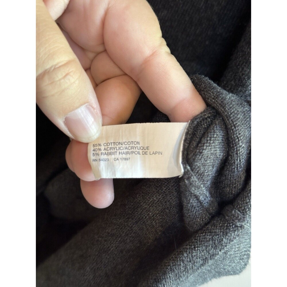 Gap Sweater Dress Women's Large Gray‎ Long Sleeve Rabbit Hair Blend Ribbed Soft - Picture 3 of 8